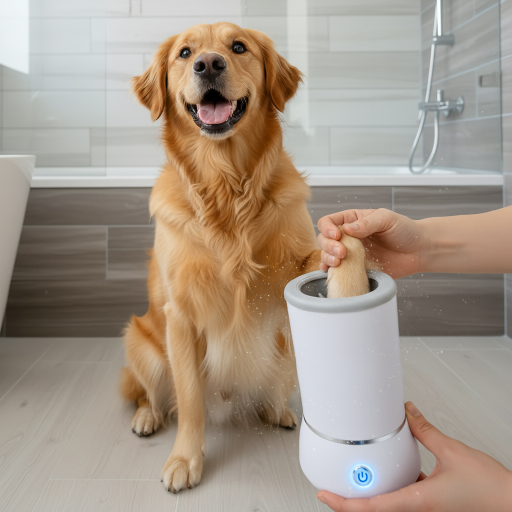 Pet electric foot washer